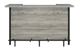 Coaster Bellemore Bar Unit with Footrest Grey Driftwood and Black Model 182105